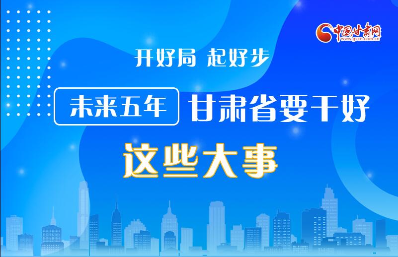 圖解丨開好局 起好步 未來五年甘肅省要干好這些大事！