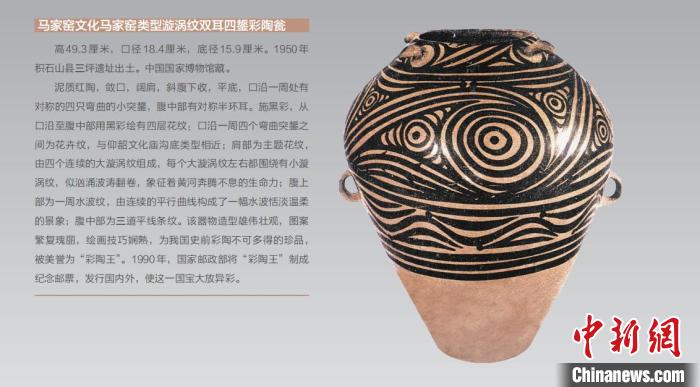 圖為“彩陶王”展板?！∨R夏州融媒體供圖