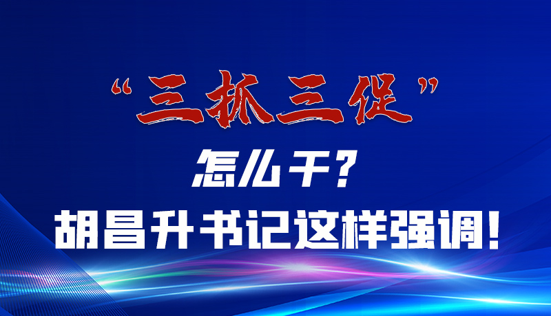 圖解|“三抓三促”怎么干？胡昌升書記這樣強調(diào)！