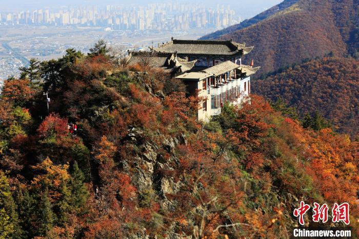 深秋，位于蘭州市榆中縣的興隆山，漫山遍野成五彩顏色。張?zhí)鞂?攝