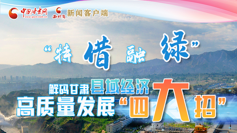 圖解|“特、借、融、綠”解碼甘肅縣域經(jīng)濟(jì)高質(zhì)量發(fā)展“四大招”