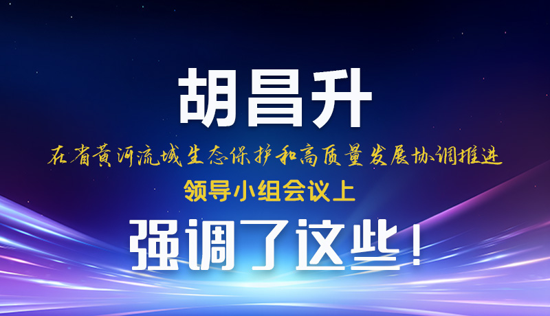圖解|胡昌升在省黃河流域生態(tài)保護(hù)和高質(zhì)量發(fā)展協(xié)調(diào)推進(jìn)領(lǐng)導(dǎo)小組會議上強(qiáng)調(diào)了這些！