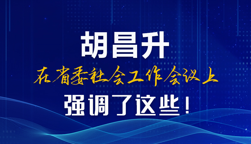 圖解|胡昌升在省委社會工作會議上強(qiáng)調(diào)了這些！